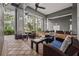 Stylish outdoor lounge with comfortable seating and a view at 700 S Harbour Island Blvd # 105, Tampa, FL 33602