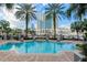Inviting pool area with city views, palm trees, and comfortable lounge seating at 700 S Harbour Island Blvd # 105, Tampa, FL 33602