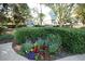 Community Butterfly Park entrance lined with hedges and colorful flowers at 7334 Night Heron Dr, Land O Lakes, FL 34637