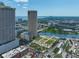 Beautiful aerial view overlooking the city and waterways from atop a downtown high-rise at 777 N Ashley Dr # 1011, Tampa, FL 33602