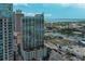 Stunning aerial view of a downtown highrise with beautiful water views and modern architecture at 777 N Ashley Dr # 1011, Tampa, FL 33602