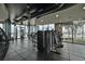 Fitness center with modern equipment and floor-to-ceiling windows at 777 N Ashley Dr # 1011, Tampa, FL 33602