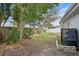 Lush backyard featuring mature trees, a wooden fence, and ample space for outdoor activities at 8407 Granite Pl, Tampa, FL 33615