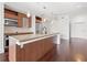 Modern kitchen with a center island, stainless steel appliances, and sleek cabinetry at 111 N 12Th St # 1305, Tampa, FL 33602