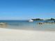 Serene beach view with clear waters and a boat, perfect for coastal living at 1415 Beach Club, Apollo Beach, FL 33572