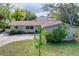 Charming single-story home featuring a well-maintained lawn, inviting curb appeal, and beautiful landscaping at 232 Pinecrest Dr, Palm Harbor, FL 34683