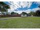 Spacious green lawn and mature trees offer privacy and a serene setting at 2679 Haines Bayshore Rd, Clearwater, FL 33760