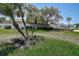 Home exterior with lush green lawn, mature trees, and manicured landscaping at 3122 37Th S Ln # C, St Petersburg, FL 33711