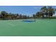 View of the community's tennis courts with green and blue playing surface and well-maintained net at 3122 37Th S Ln # C, St Petersburg, FL 33711