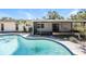 Backyard pool featuring a screen patio and lush landscaping at 3719 Greenford St, Valrico, FL 33596