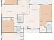 Floor plan showing the layout of a home with a living room, kitchen, bedrooms and bathrooms at 4519 Swallowtail Dr, New Port Richey, FL 34653