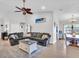 Open-concept living area featuring comfortable seating, tile floors, and natural light at 5021 Roanoke Dr, Holiday, FL 34690
