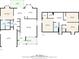 Detailed floor plan showcasing dimensions for main level with garage, and second level with bedrooms at 6526 Summer Cove Dr, Riverview, FL 33578