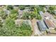 Aerial view of the property surrounded by lush trees and neighboring homes at 8107 N 11Th St, Tampa, FL 33604