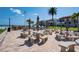 Well-maintained patio space with lots of seating, tables, and barbecue grills at 865 S Gulfview Blvd # 308, Clearwater, FL 33767