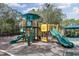 A fun-filled community playground with slides, climbing structures, and shaded areas for  at 9503 W. Park Village Dr, Tampa, FL 33626