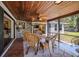 Relaxing screened-in porch featuring comfortable seating, a wood ceiling, and outdoor views at 1039 Union St, Clearwater, FL 33755