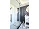 Sleek modern bathroom with walk-in shower, unique tile work, and stylish vanity at 1438 S Hillcrest Ave, Clearwater, FL 33756