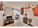 Bedroom with sporty decor, cat tree, television, and modern furnishings at 16815 Trite Bend St, Wimauma, FL 33598