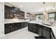 Modern kitchen features dark wood cabinets, stainless steel appliances, and white countertops at 1796 Tonka Ter, Wesley Chapel, FL 33543