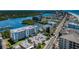 Aerial view showing the waterfront condominium community by the bay at 19519 Gulf Blvd # 203, Indian Shores, FL 33785