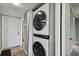 Convenient in-unit stacked washer and dryer, with access to the main entrance at 201 W Laurel St # 704, Tampa, FL 33602