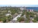 Stunning aerial view of the condo community with lush trees and a beautiful cityscape backdrop at 2207 S Carolina Ave # 7, Tampa, FL 33629