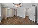 Bedroom with ceiling fan and spacious closet at 2207 S Carolina Ave # 7, Tampa, FL 33629
