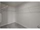 Carpeted walk-in closet with wire shelving and white walls at 2432 Hearth Dr, Odessa, FL 33556