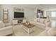 Inviting living room with a comfortable sofa, modern decor, and ample natural light for relaxation at 2432 Hearth Dr, Odessa, FL 33556