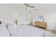 Spacious bedroom featuring two closets and view of the backyard at 2901 Forestwood Dr, Seffner, FL 33584