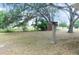 Large grassy backyard with mature trees at 3940 E Knights Griffin Rd, Plant City, FL 33565