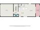 This floor plan showcases the layout of the home's first floor with kitchen, living and dining spaces, bath, and garage at 5005 Blue Latan Ln, Tampa, FL 33610