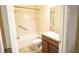 Clean bathroom with a tub, shower, and vanity at 621 Washita Stone Dr, Ruskin, FL 33570