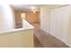 Upstairs hallway with multiple doors, storage and carpet at 621 Washita Stone Dr, Ruskin, FL 33570