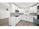 Modern kitchen with white cabinets, quartz countertops, and stainless steel appliances at 6811 N Himes Ave, Tampa, FL 33614