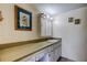 Bathroom featuring a large counter, storage, and a well-lit vanity area at 7425 Bay Island S Dr # 203, South Pasadena, FL 33707
