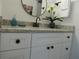 Bathroom showcasing a granite countertop and updated vanity at 7526 Needle Leaf Pl # 29, Tampa, FL 33617