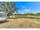 Backyard view showing grass, lake, and landscaping at 10048 Creek Bluff Dr, Riverview, FL 33578
