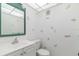 Bathroom has a unique dragonfly wallpaper at 11723 Boynton Ln # 1, New Port Richey, FL 34654