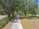 Scenic driveway lined with mature trees creates a picturesque entrance to a secluded property, enhancing its natural beauty at 1202 Williams Rd, Plant City, FL 33565