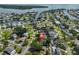 Aerial view showcasing a waterfront community, highlighting the location at 1910 New Hampshire Ne Ave, St Petersburg, FL 33703