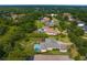 Aerial view of neighborhood showcasing the property's location in a lush community with well-maintained greenery and residences at 19815 Sea Rider Way, Lutz, FL 33559