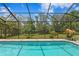 Gorgeous screened-in pool area with great views of backyard landscaping at 19815 Sea Rider Way, Lutz, FL 33559