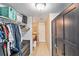 Spacious walk-in closet with ample storage and modern organizers at 200 Country Club Dr # 403, Largo, FL 33771