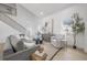 Open living room with neutral tones, high ceilings, and stylish decor at 2718 N 21St St, Tampa, FL 33605