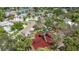 An aerial view of the home's location near a community playground and other homes at 300 10Th Ave, Indian Rocks Beach, FL 33785