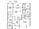 Detailed floor plan showcasing layout of kitchen, living room, bedrooms, and three-car garage at 3227 Watermark Dr, Wesley Chapel, FL 33544