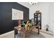 Well-lit home office with a modern desk, stylish decor, and a calming atmosphere at 3227 Watermark Dr, Wesley Chapel, FL 33544
