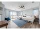 Bright, spacious bedroom with two beds, water views, and stylish blue accents, perfect for relaxation at 371 12Th Ave, Indian Rocks Beach, FL 33785